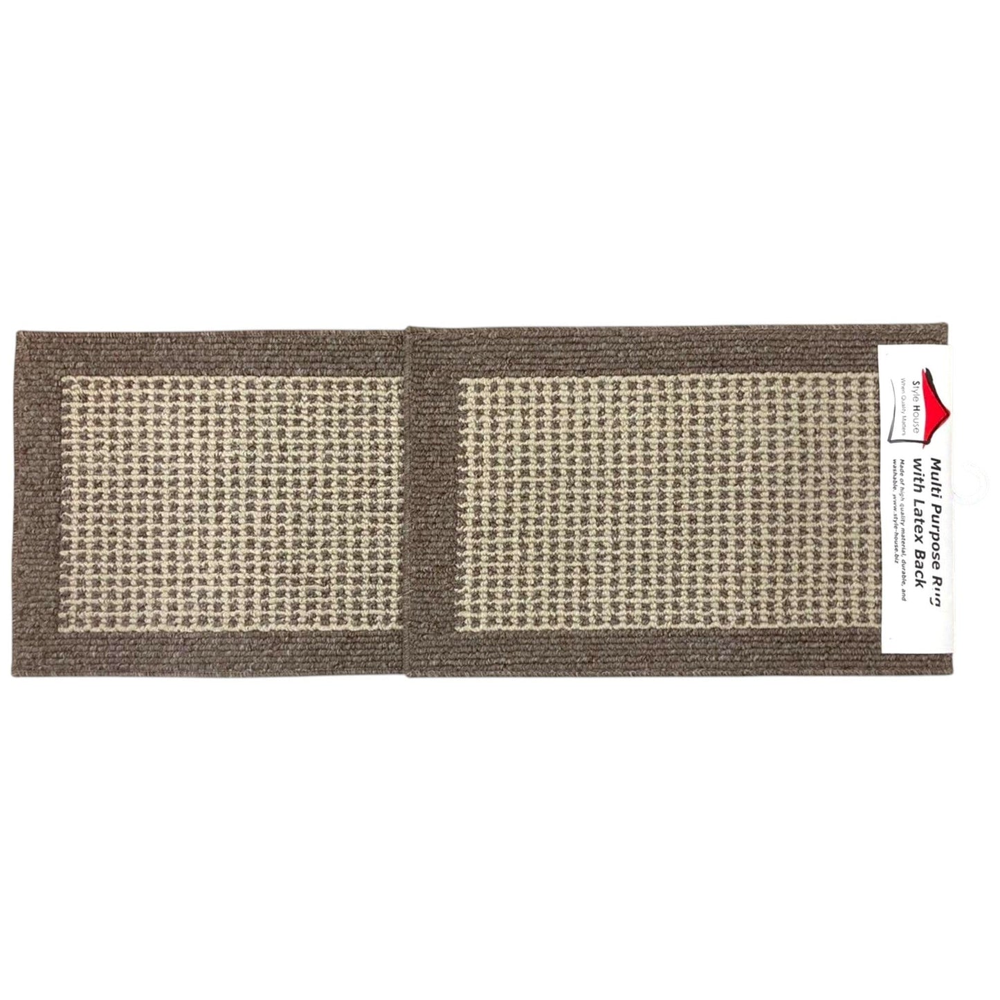 Multi purpose rug set of 2 with Latex back 122cm & 72 cm