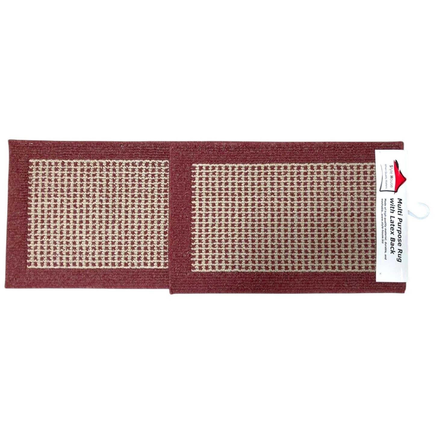 Multi purpose rug set of 2 with Latex back 122cm & 72 cm