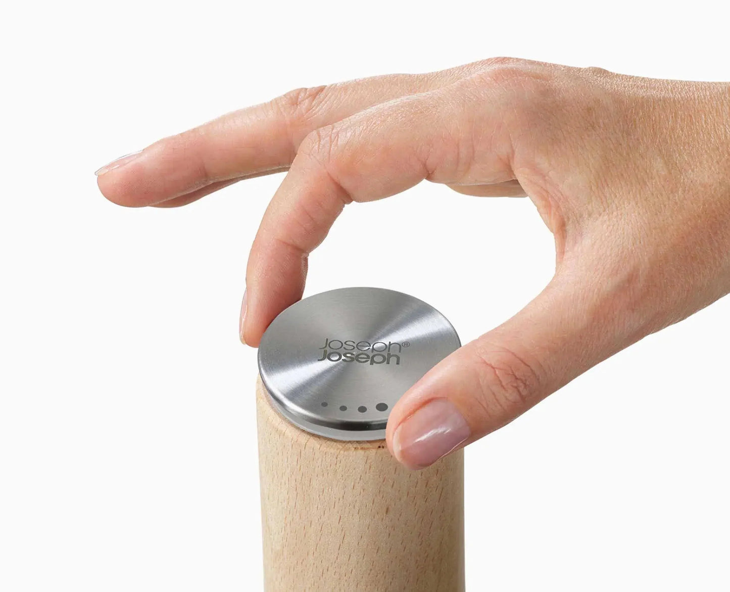 Joseph Joseph 20190 Milltop Wood Non-spill Kitchen Pepper Mill, Wood