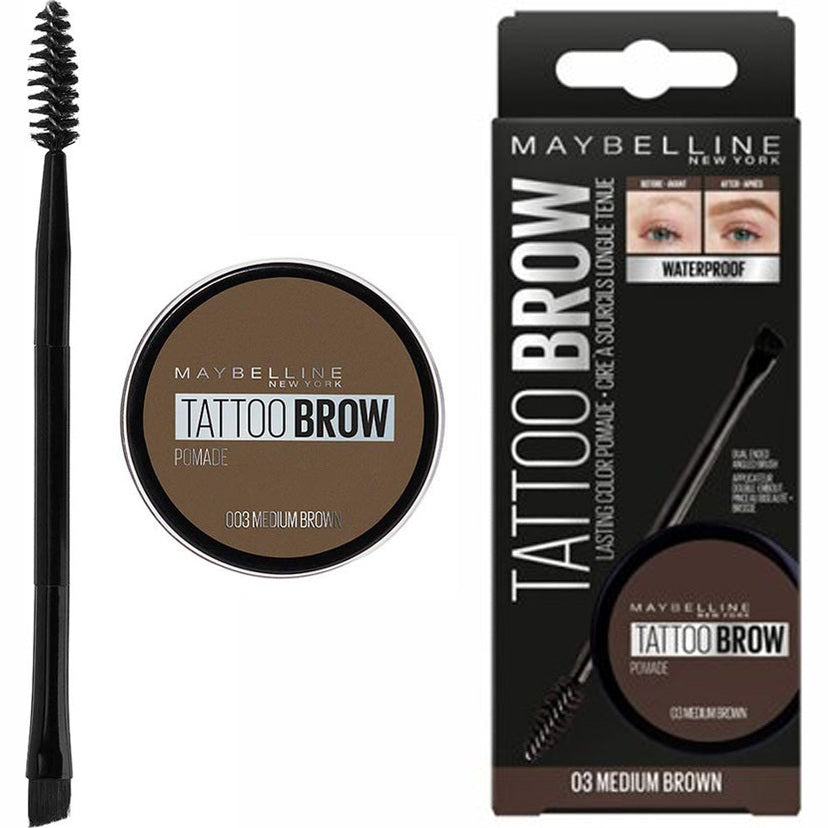 Maybelline new york tattoo brow pomade - 03 medium brown -