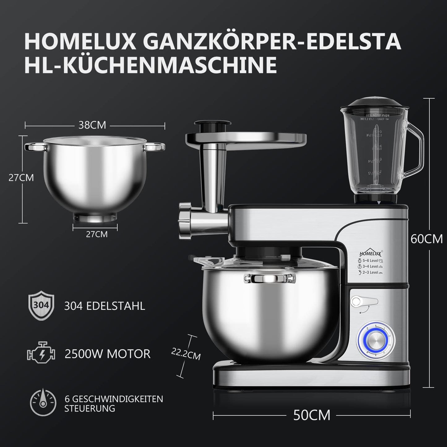 3 IN 1 HOMELUX FOOD PROCESSOR - Medaid International