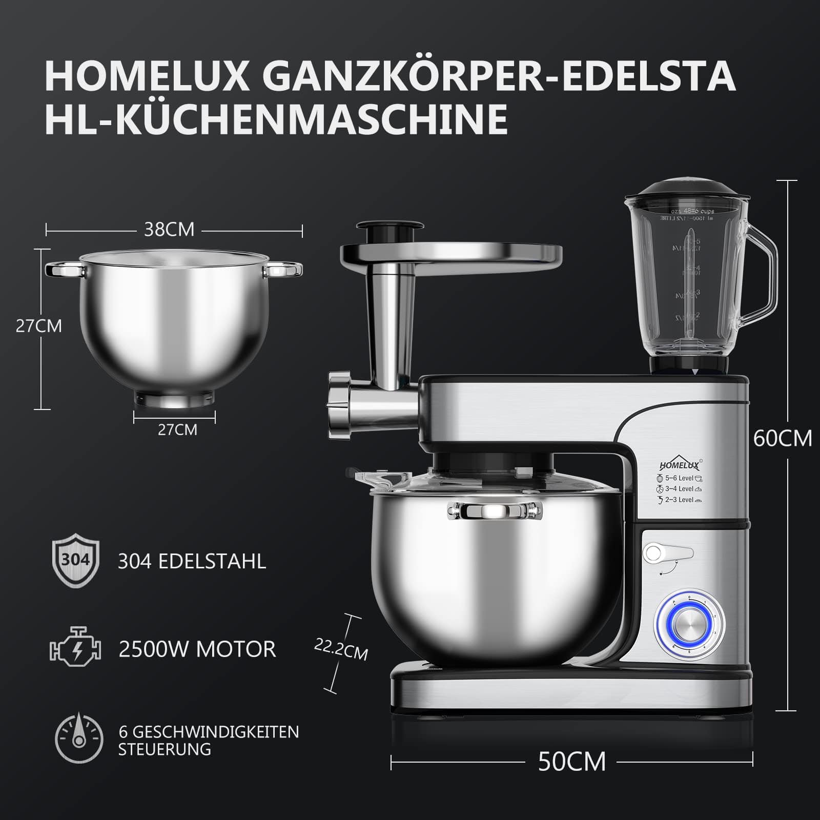 3 IN 1 HOMELUX FOOD PROCESSOR - Medaid International
