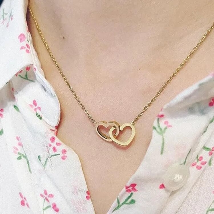 Eternal Rose with Necklace & Real rose