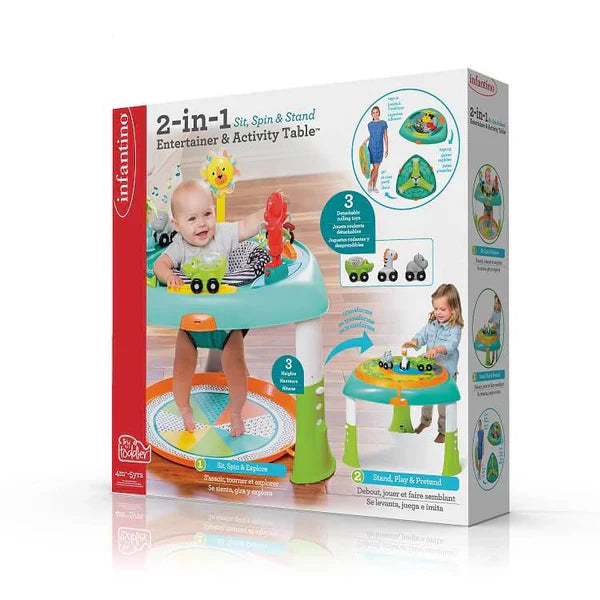 Infantino - 2in1 Sit , Spin & Strand Entertainer - Activity Table - Jumper