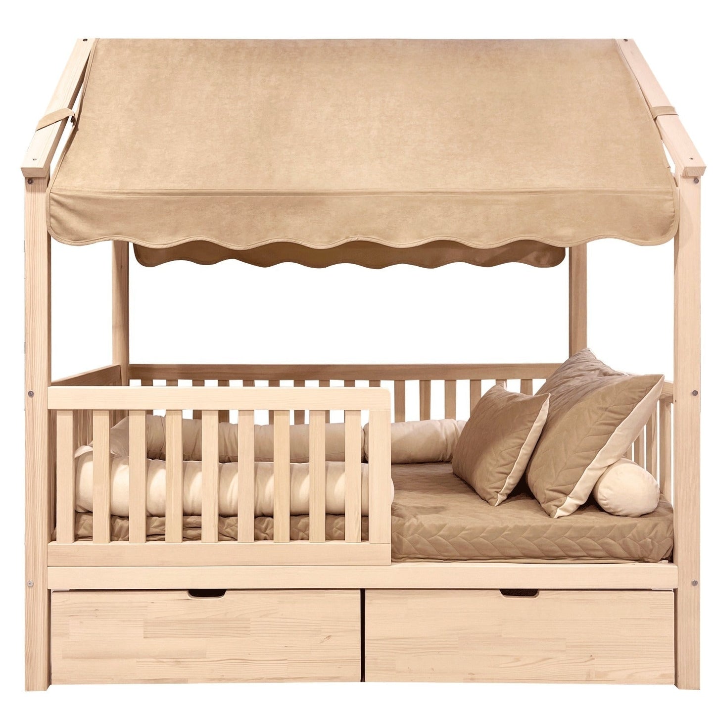 Kukka Natural Wood Montessori Bed 90x200cm Floor Bed