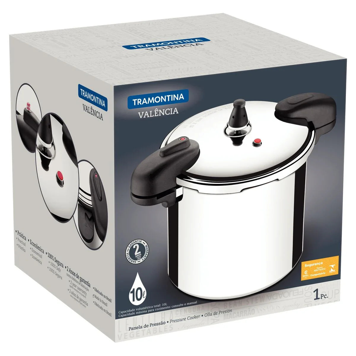 Tramontina Valência Polished Aluminum Pressure Cooker