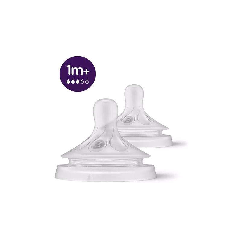 Avent - 2 Natural Reponse Teats 1m+ - 3 Holes