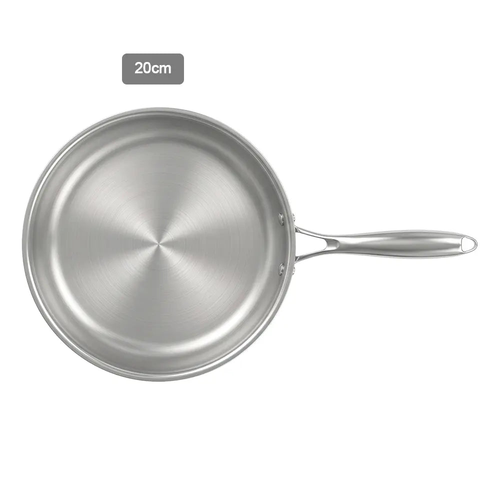 20cm Stainless Steel Frying Pan with Induction Bottom X1573