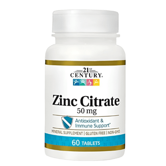 21st Century Zinc Citrate 50 mg 60 Tablets