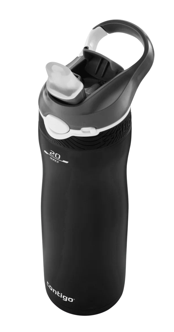 Contigo Ashland Chill AUTOSPOUT Vacuum-Insulated Water Bottle, 590 ml (Matt Black)