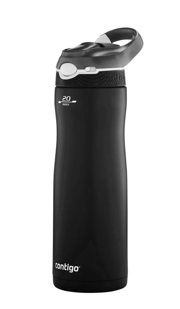 Contigo Ashland Chill AUTOSPOUT Vacuum-Insulated Water Bottle, 590 ml (Matt Black)