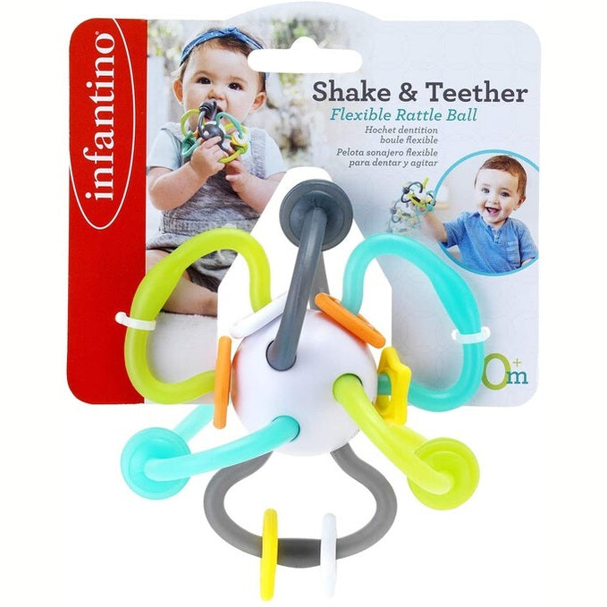 Infantino Shake & Teethe Flexible Rattle Ball