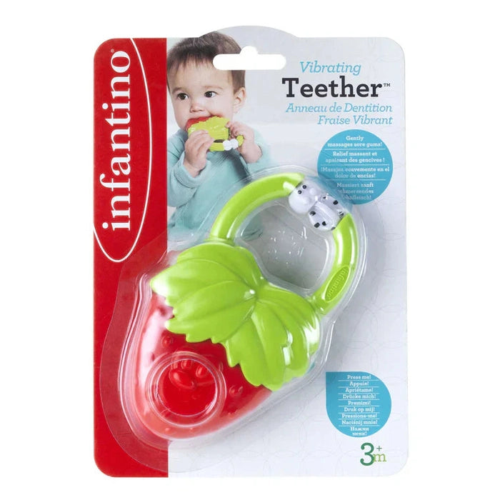Infantino - Vibrating Teether - Strawberry