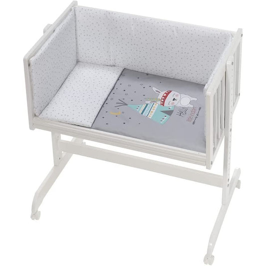 Premium Co-Sleeping Tipi Bear Crib in Grey