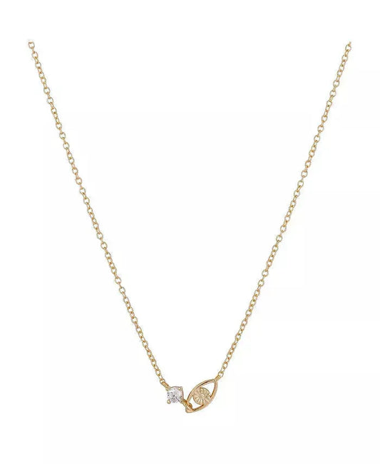 Unwritten Women's Gold Flash-Plated Cubic Zirconia Evil Eye Pendant Necklace |Unwritten In Lebanon