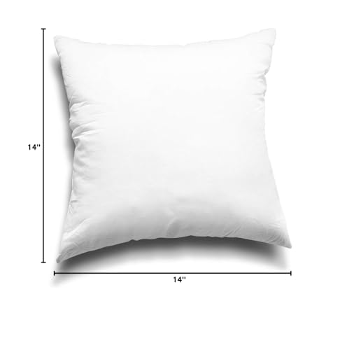 EDOW Throw Pillow Insert, Lightweight Soft Polyester Down Alternative Decorative Pillow, Sham Stuffer, Machine Washable. (White, 18x18) - Medaid International