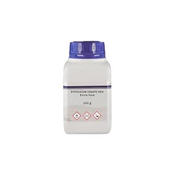 King Mariot Medical Equipments Potassium Iodate | KIO3 | 99% Purity | 100G Extra Pure | White Crystalline | Laboratory Grade