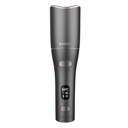 Cecotec - Bamba SurfCare 750 Travel Hair Curler, Magic Waves, Grey & Pink