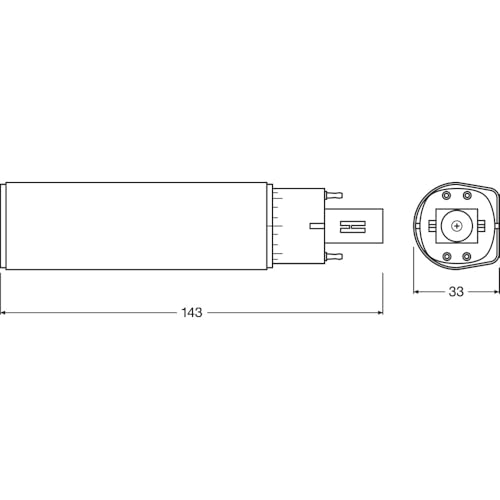 Osram - DULUX D/E 13 LED Lamp, 6W, 600 Lumens, Warm White, G24Q-2 Socket