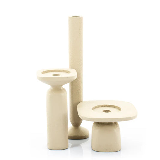 Candle Holder Squand Medium – Beige – by By-Boo