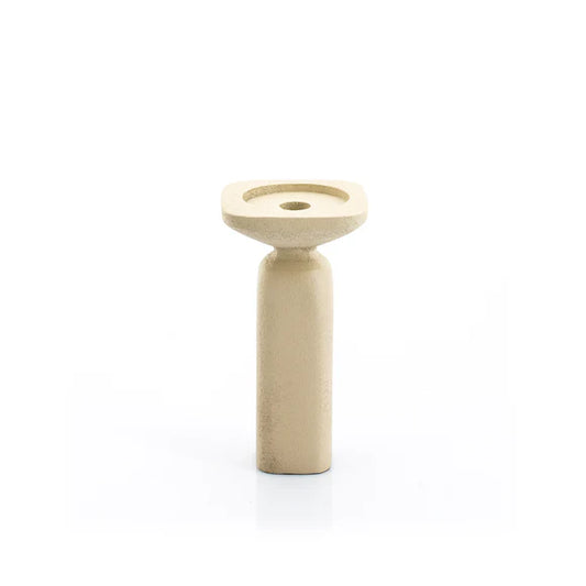 Candle Holder Squand Beige – Black – by By-Boo