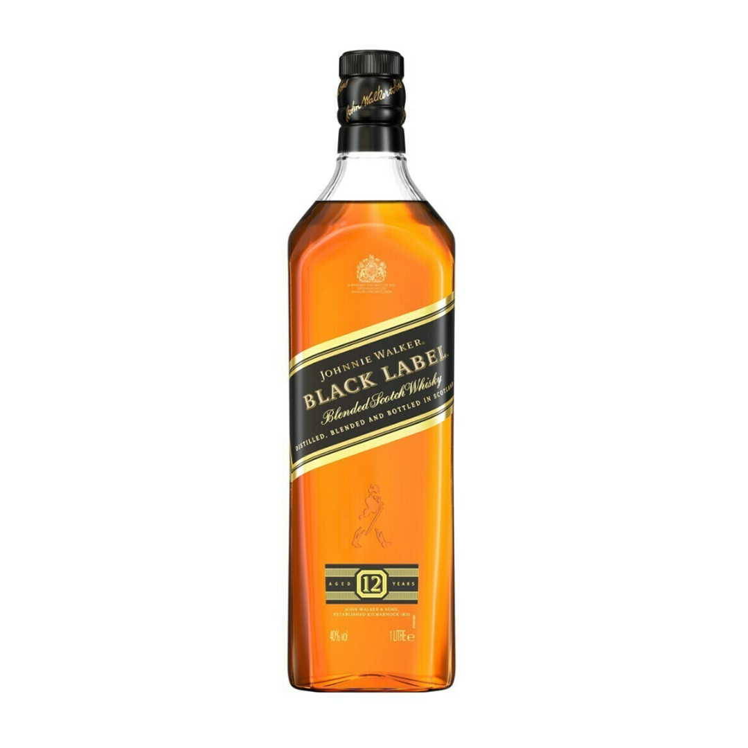 Johnnie Walker Black Label 12Y Scotch Whisky, 1.125L
