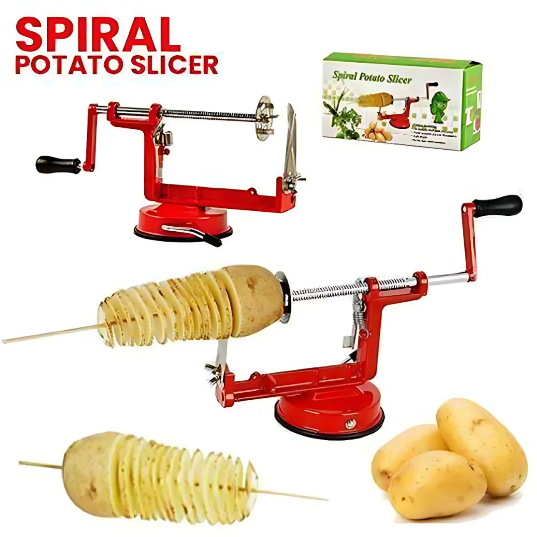 Spiral Potato Slicer - Stainless Steel Potato Cutting Machine - Medaid International