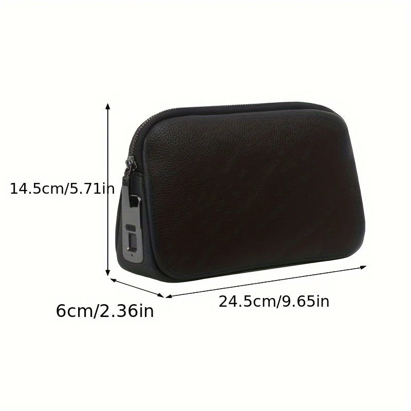 Smart Fingerprint Leather Hand Bag