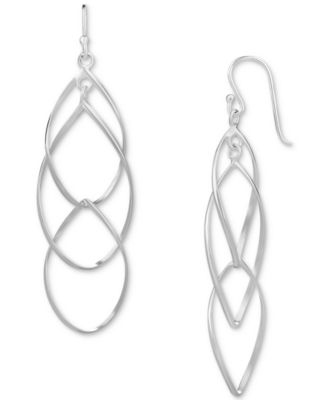 Giani Bernini Women's Silver Triple Teardrop Wire Drop Earrings | Giani Bernini In Lebanon