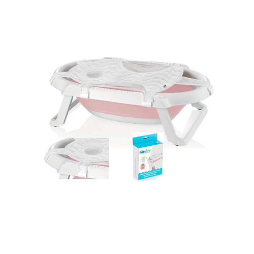 Babyjem Foldable Bath Tub Towel Net Space-Saving Baby Bathtub