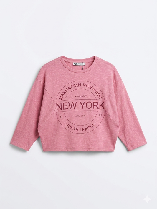Zara Girl's Pink Printed Blouse | Zara In Lebanon