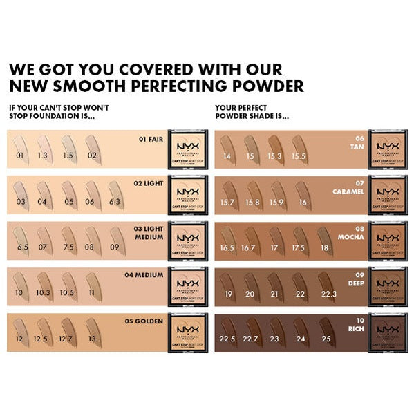 NYX CAN'T STOP WONT STOP Mattifying Compact Powder - Medaid International