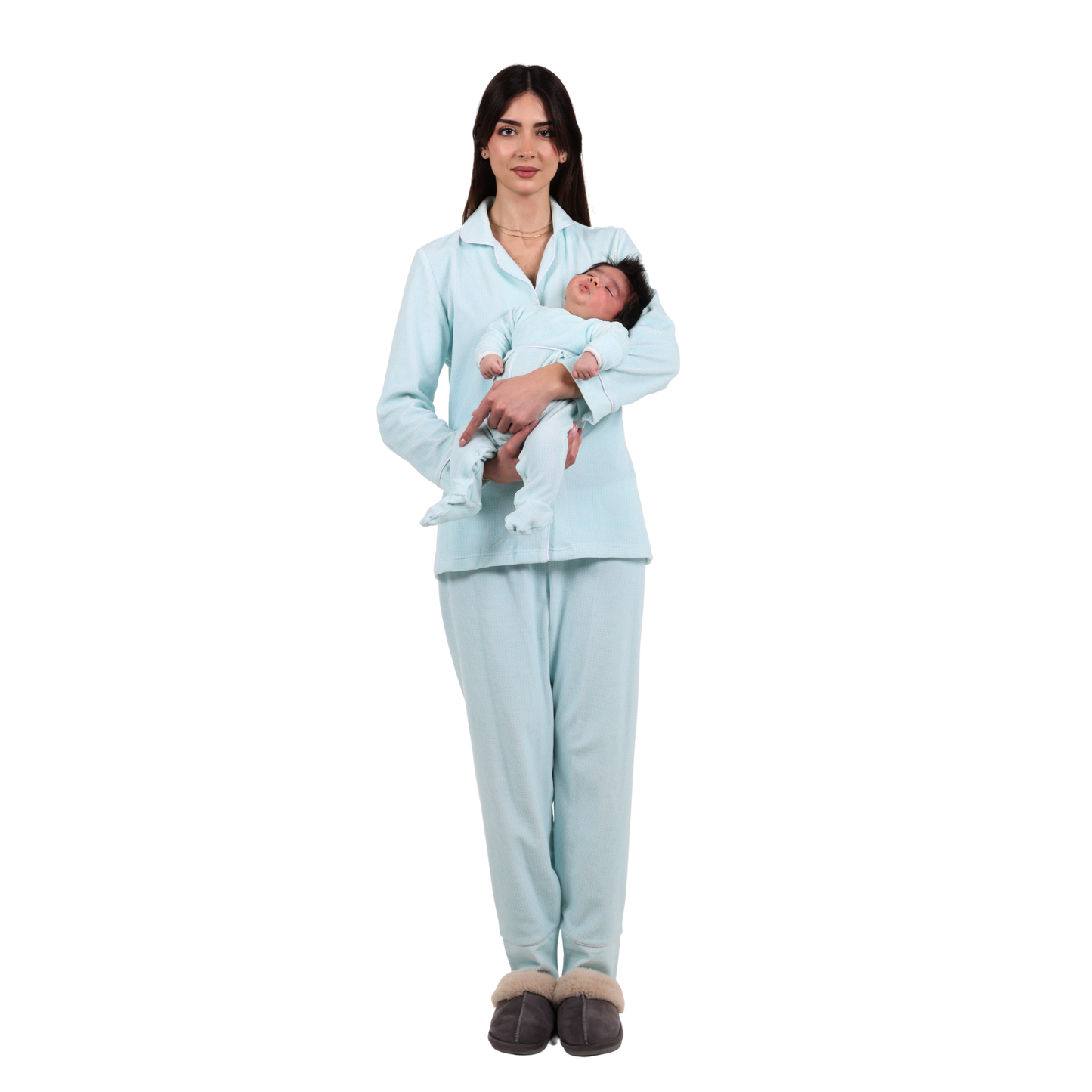 Cosset Loungewear Moments Mommy & Me Loungewear Set – Green " Large"