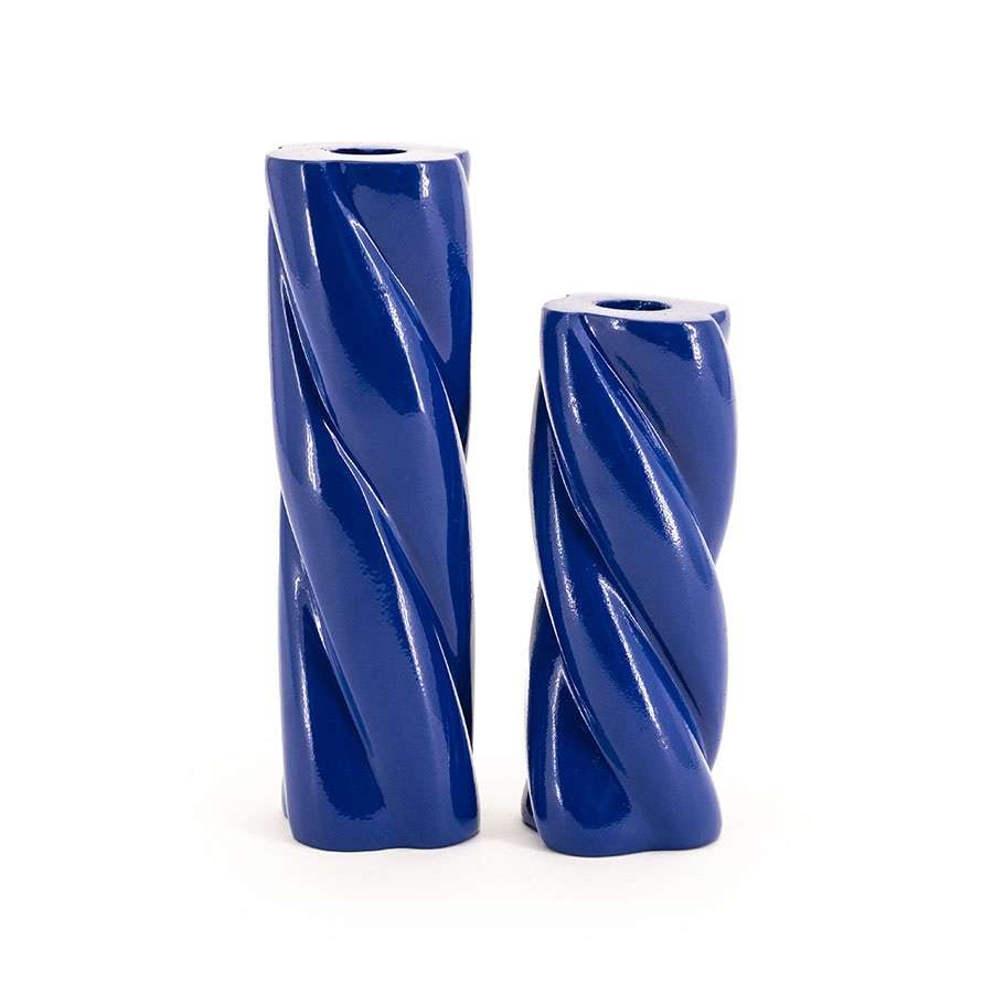 Candle holder Chuppa Blue -16 cm- by By-Boo