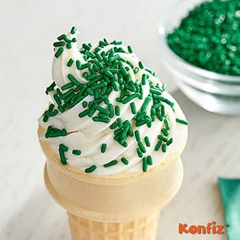 Sprinkles Green  - Cake Decoration & Dessert Topping In Jar