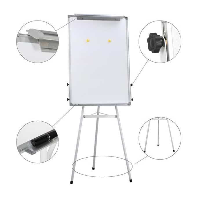 Tripod Adjustable Magnetic Whiteboard - Medaid International