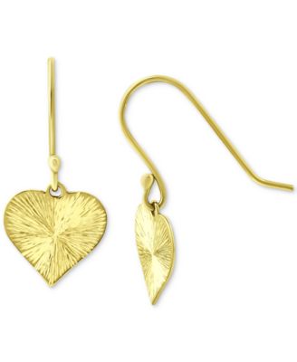 Giani Bernini Women's Gold Textured Heart Drop Earrings|Giani Bernini In Lebanon