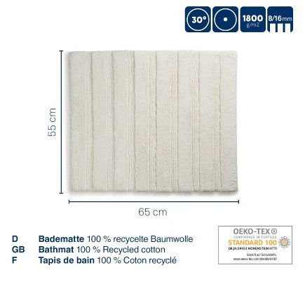 Kela Bathmat Megan Silver Grey