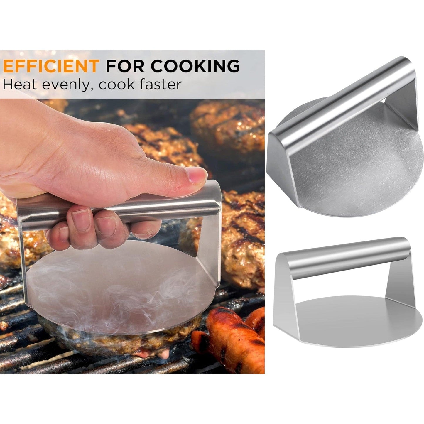 Stainless Steel Smash Burger Press 15 cm