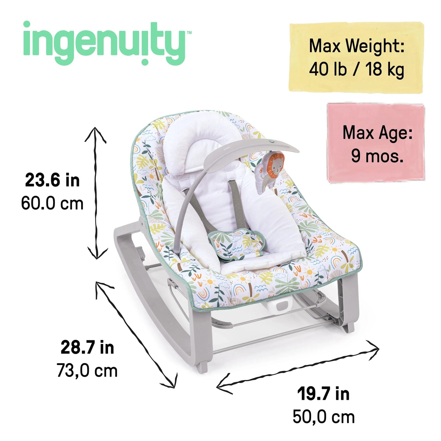 Kids2 - Ingenuity Keep Cozy 3 in 1 Rocker - Madi