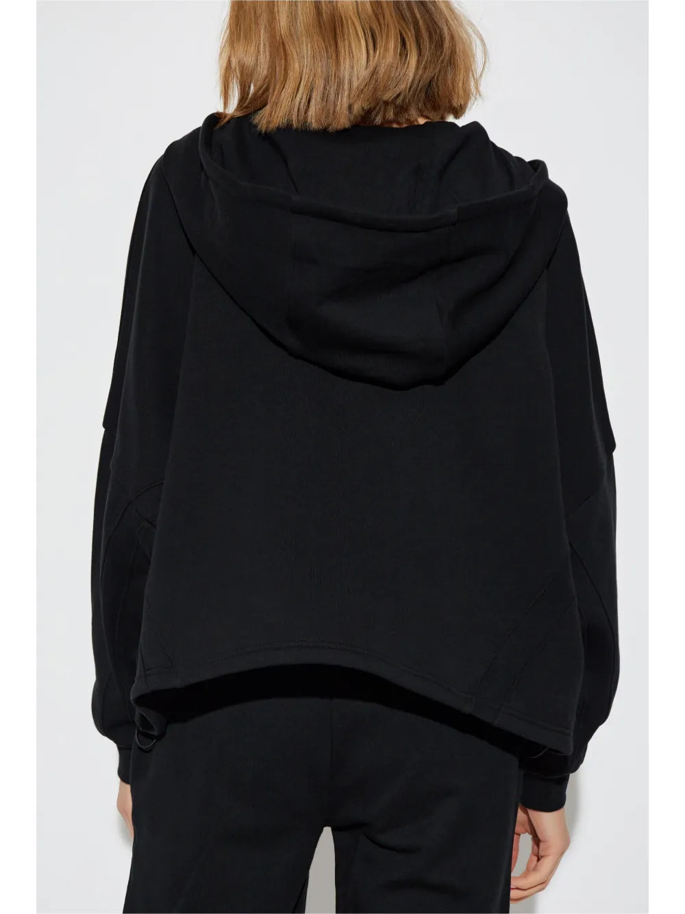 Emporio Armani Women's Black Raised Rubber Logo Hoodie | Emporio Armani In Lebanon