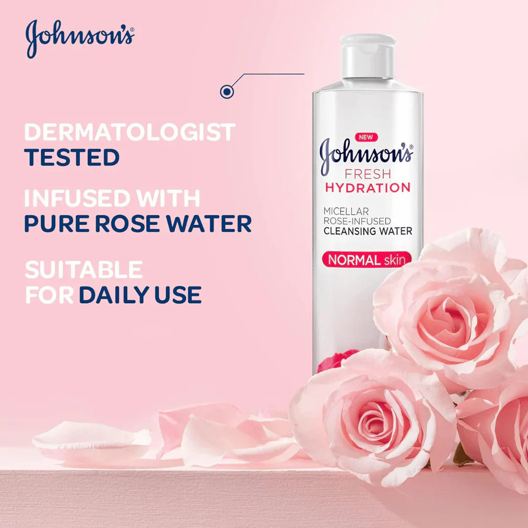 Johnson's Fresh Hydration Micellar Rose-Infused Cleansing Water 400ml