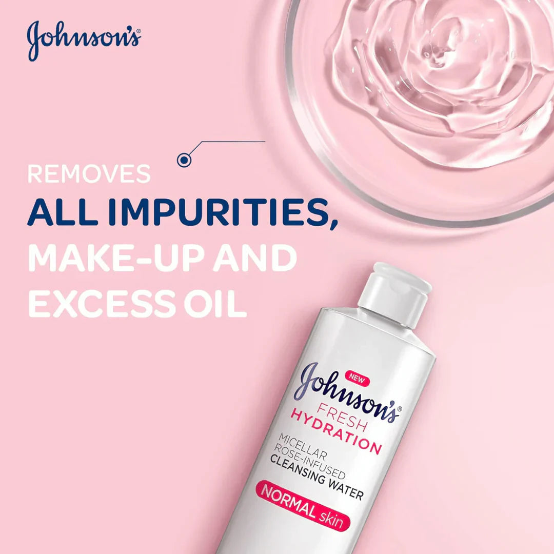 Johnson's Fresh Hydration Micellar Rose-Infused Cleansing Water 400ml