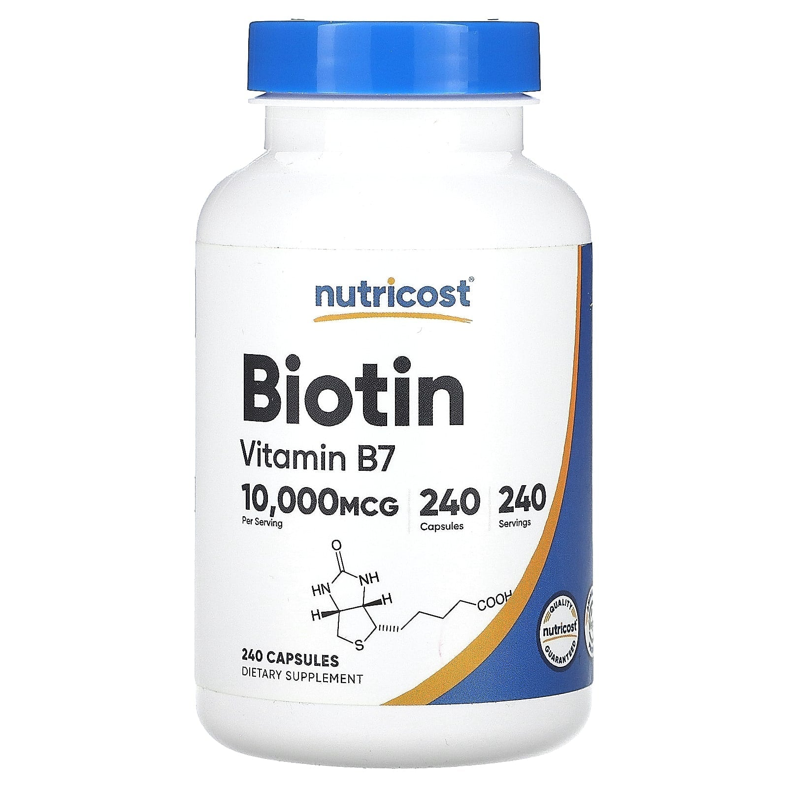 Nutricost, Biotin, 10,000 mcg, 240 Capsules - Medaid International