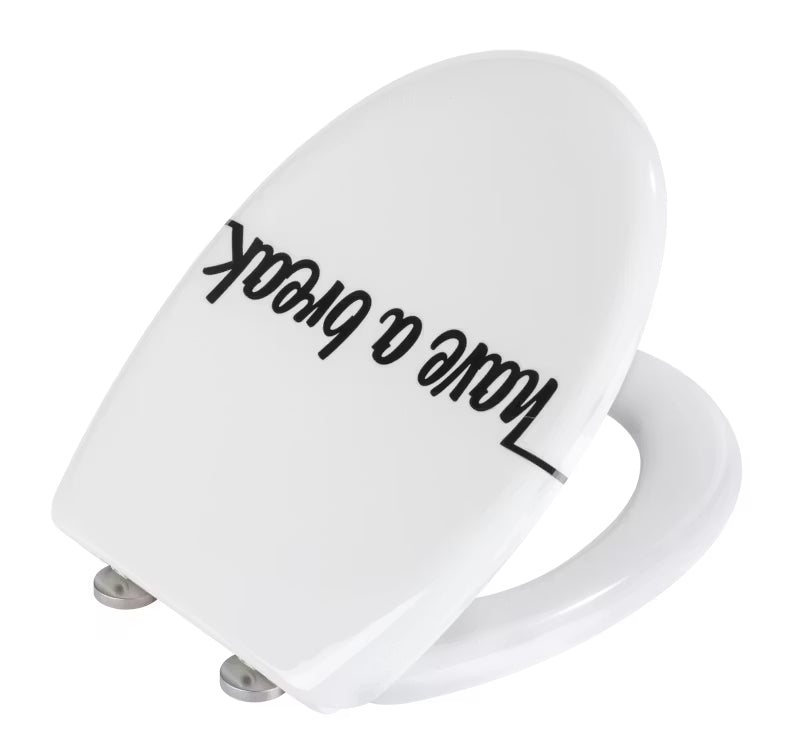 Toilet Seat Premium Duroplast Design with Soft-Close Mechanism By Wenko.de