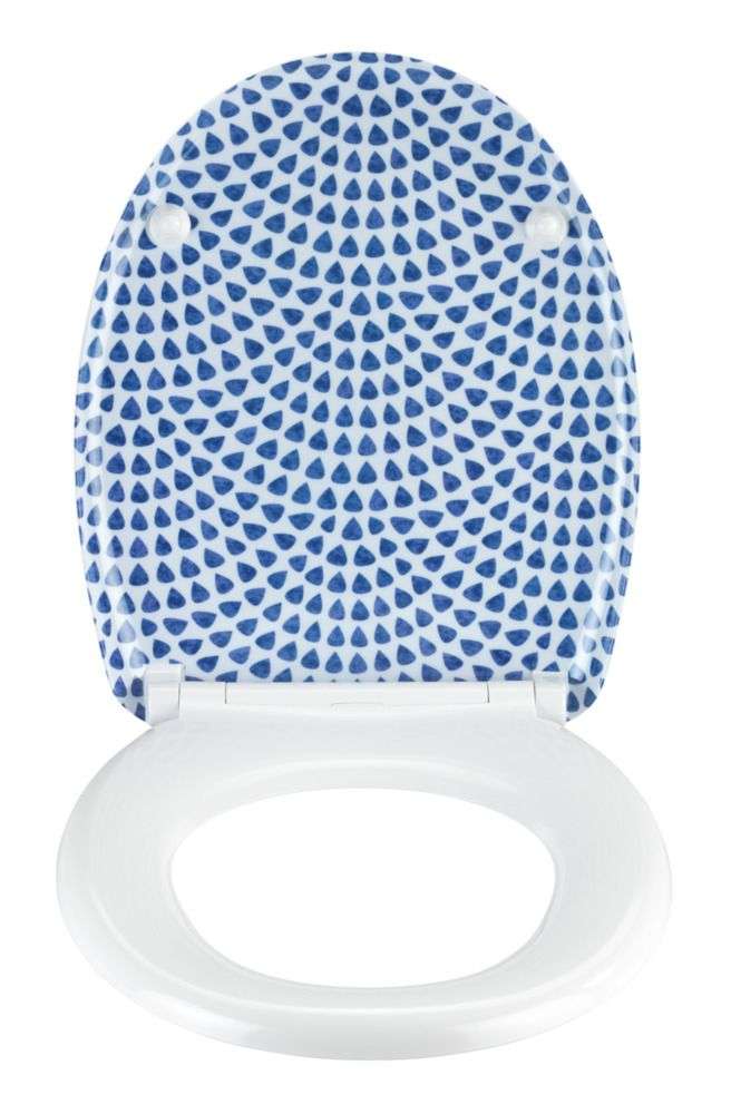 Toilet Seat Premium Duroplast Design with Soft-Close Mechanism (Sevilla) By Wenko.de