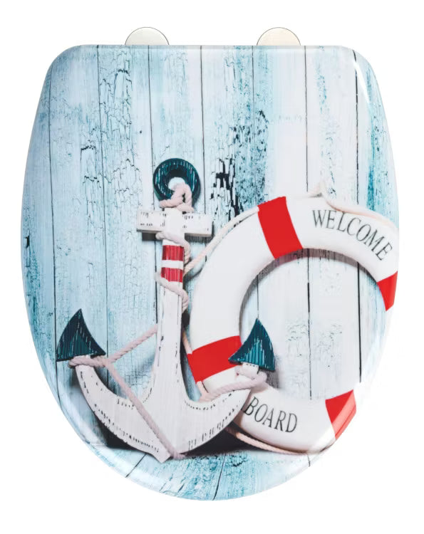 Toilet Seat Premium Duroplast Design with Soft-Close Mechanism (Board) By Wenko.de