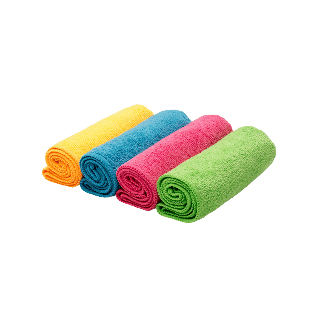 Vileda Microfibre All-Purpose Cloth Colors | 100% microfibre  Pack 4 cloths