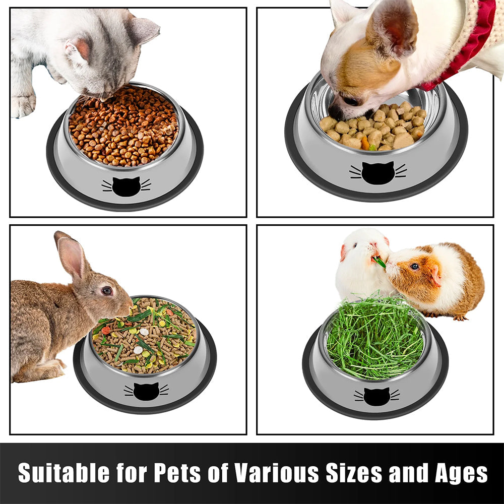 26cm Non-Slip Stainless Steel Dog Bowls