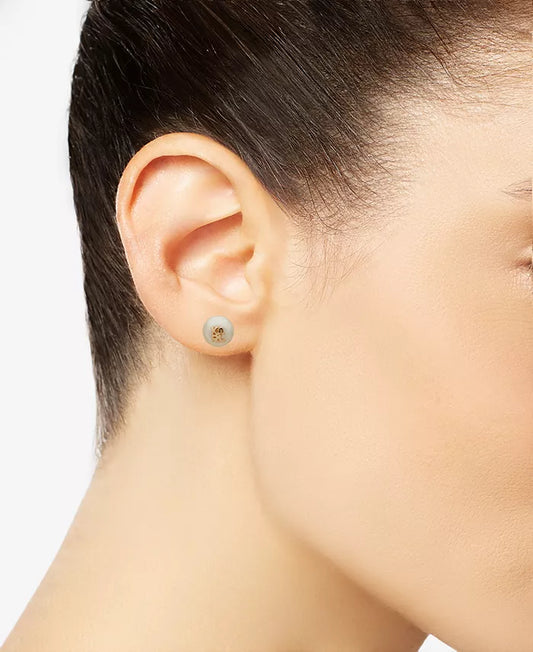 Karl Lagerfeld Paris Women's Imitation-Pearl Logo Stud Earrings  | Karl Lagerfeld Paris In Lebanon